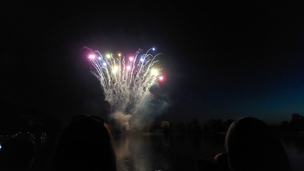 Thorpeness fireworks, Friday evening.